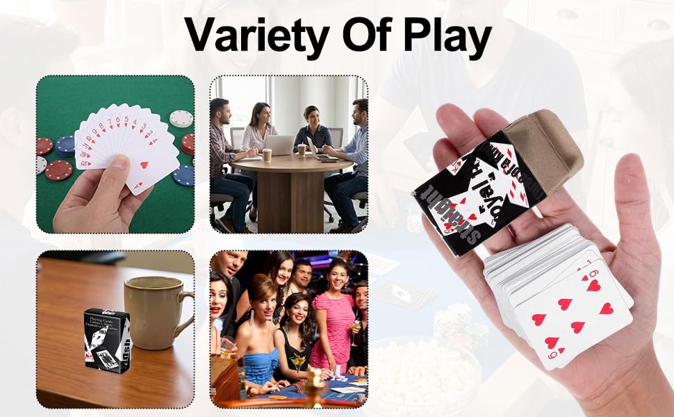 3 Barajas Mini de Cartas Poker Tamaño Compacto miniatura 6