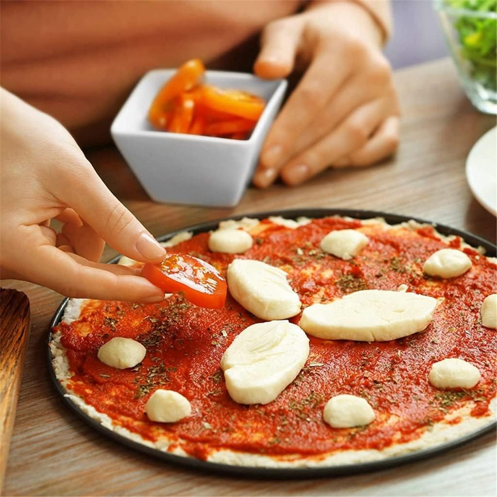 Set of 4 Pizza Tray Round Perforated Non-Stick Pizza and Tarte Crispy Tray Pizza Pans 32 cm
