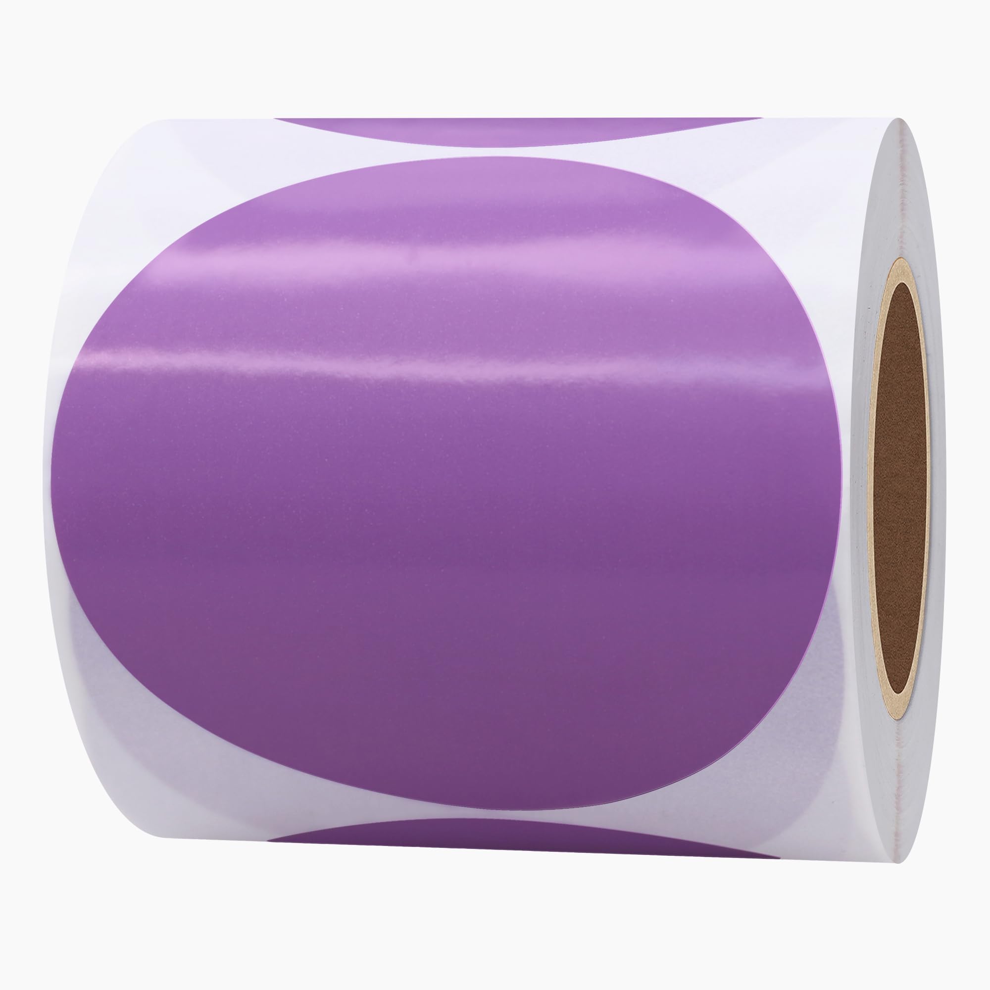 Hylabelest 3 Inch Round Direct Thermal Labels for UPC Barcodes Self-Adhesive Address Shipping Thermal Stickers (Purple, 3 Inch)