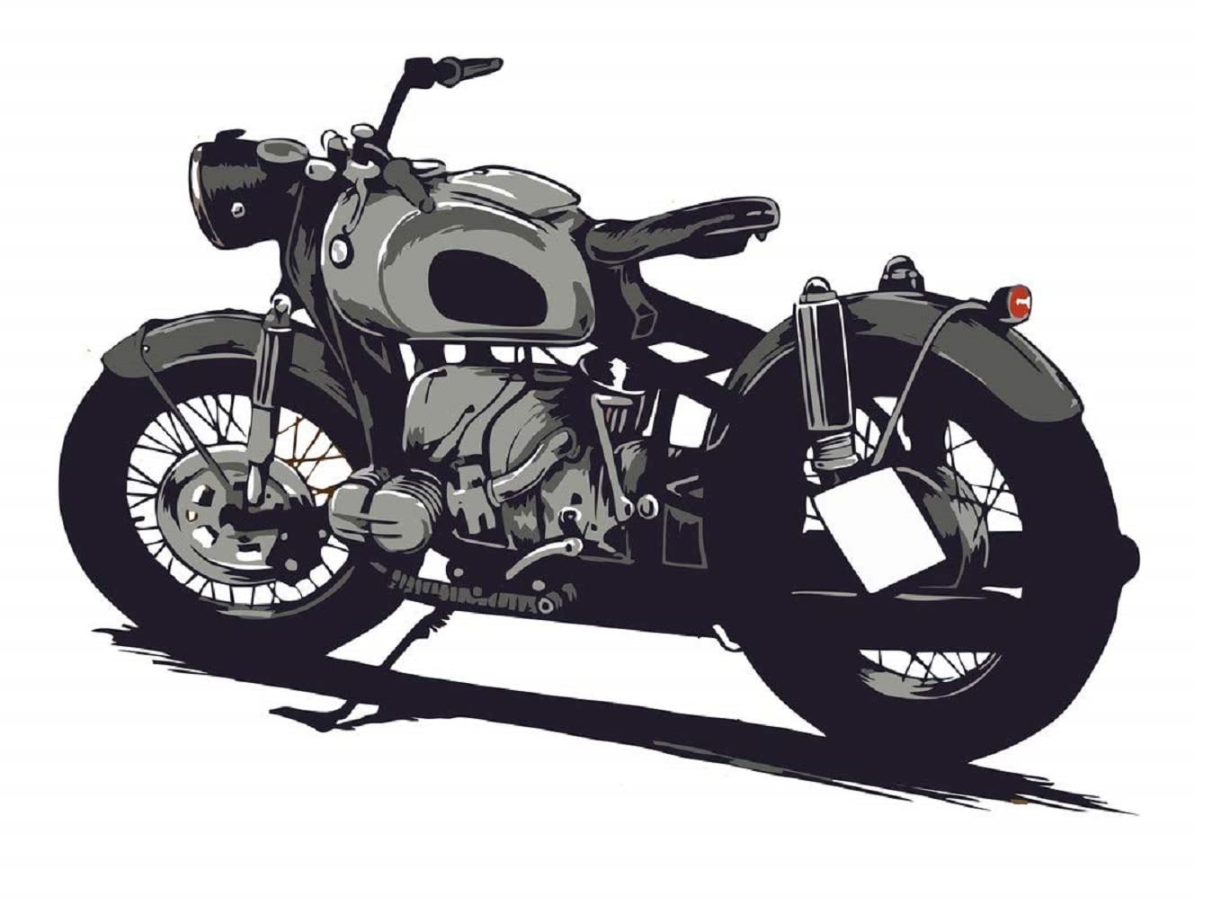 Akki Wold Black Royal Bike Wall Sticker for Living Room, Bedroom, Kids Room,Office Room, (Size - 56 Cm X 76 Cm) (B0BXCXRY5P) Amazon Price History, Amazon Price Tracker