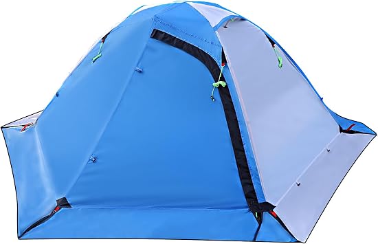Winter Camping Tent - Lightweight & Waterproof Backpacking Tent, 2 Person 4 Season Tent for Snow and Cold Weather, Double Layer 2 1 Man Tent for Outdoor Camping, Backpacking, Hiking