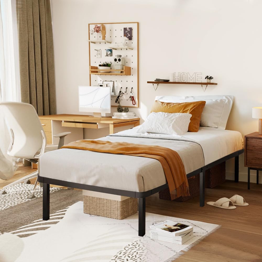 BOLLI - Sommier 90x190cm avec 6 Pieds | Lit avec Sommier à Lattes pour Adulte | 14 Lattes | Résistant et Confortable | Montage Rapide et Facile (Sommier 90x190-6pieds)