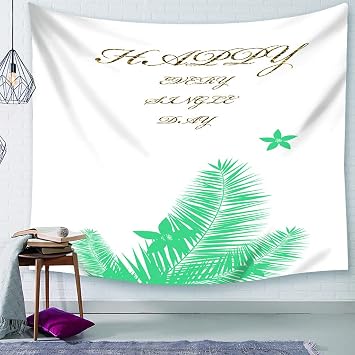 Wall Hanging, Stylish, Picture, Green, Weed Plant Leaves, Tapestry, Stylish, Interior, Multi-functional Wall Hanging, Fabric Decoration, Modern Art, Remodeling, Room Window Curtain, Personalized Gift, 59x59 inches