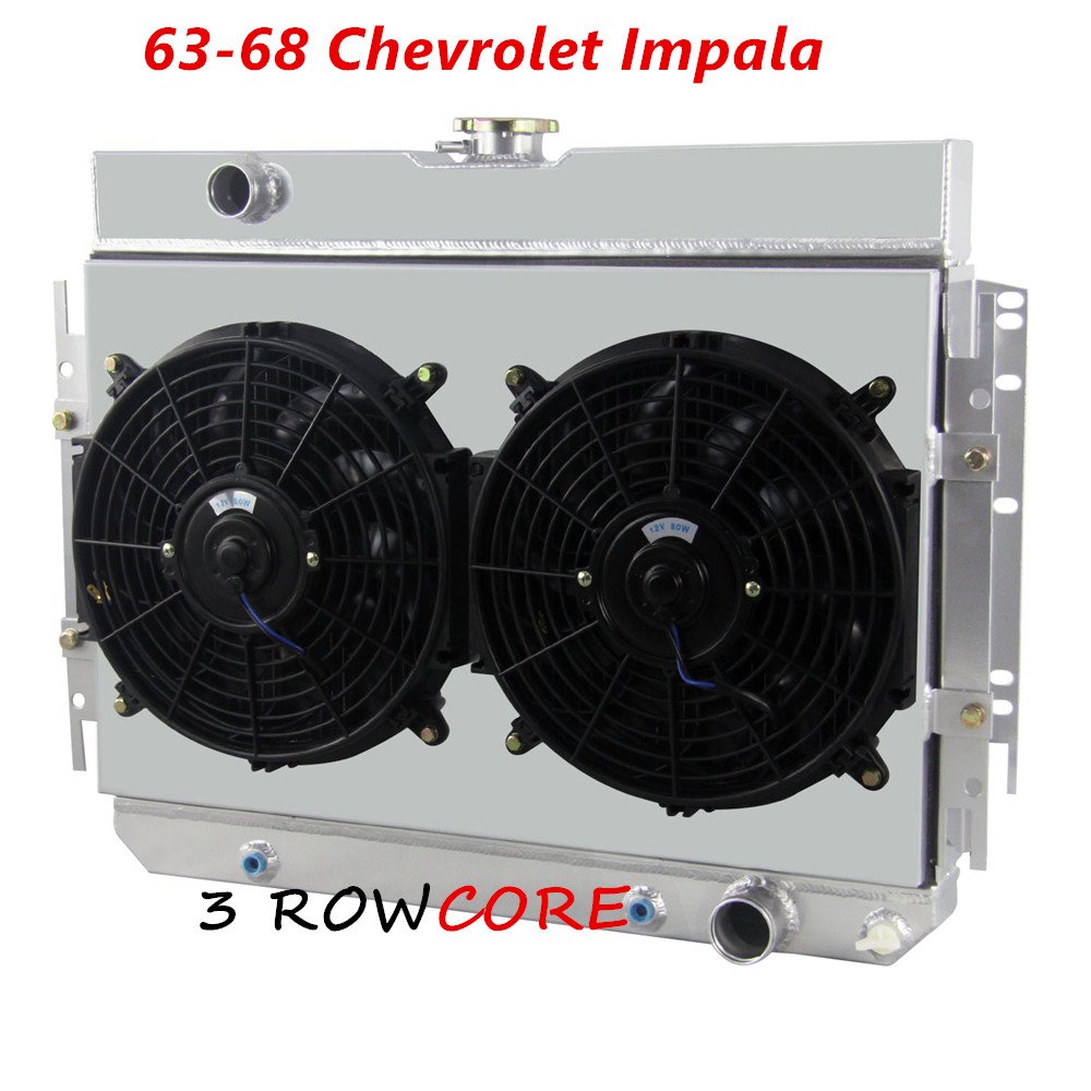 Direct Fit Aluminum Radiator For 2003-2007 Chevy Silverado / GMC Sierra 2500HD/3500 With 8.1L Engine (2-Row, Includes Oil Coolers)