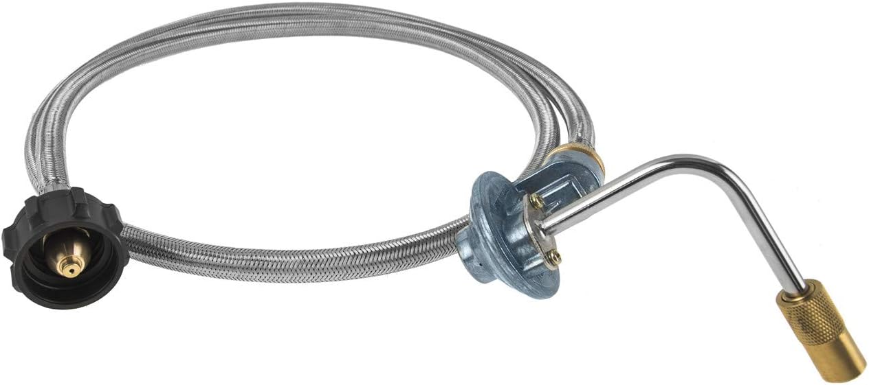 Buy Ajinteby Griddles Regulator Gas Grill Regulator And 5ft Stainless Steel Braided Propane Adapter Hose For Blackstone 17 Inch And 22 Inch Tabletop Griddle Pit Boss Pb336gs Blue Rhino Razor Griddle Online