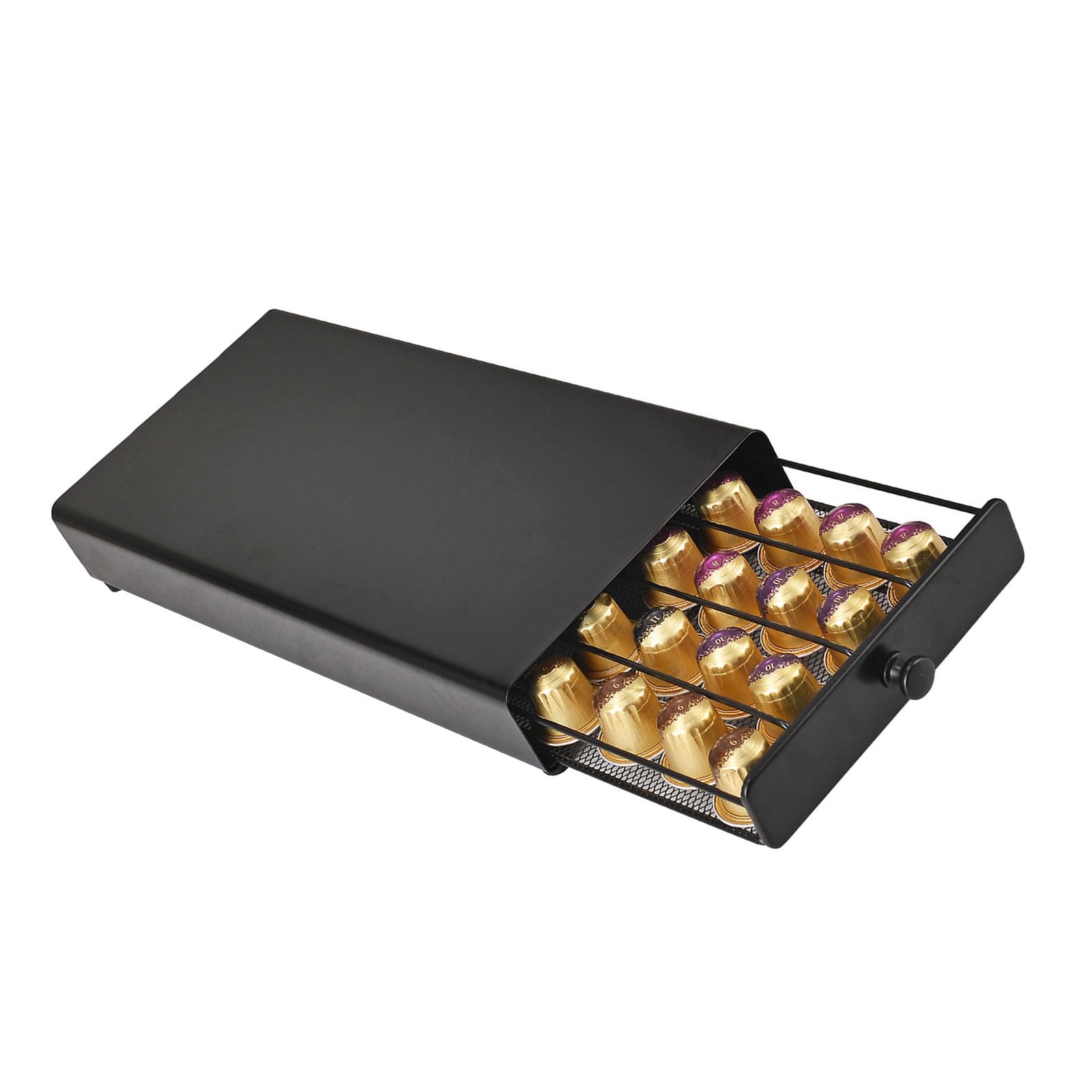 Kangnice Efficient Coffee Pods with 40 Capacity, Sturdy Iron Build Kitchen Counter Stylish Coffee Pods Holder