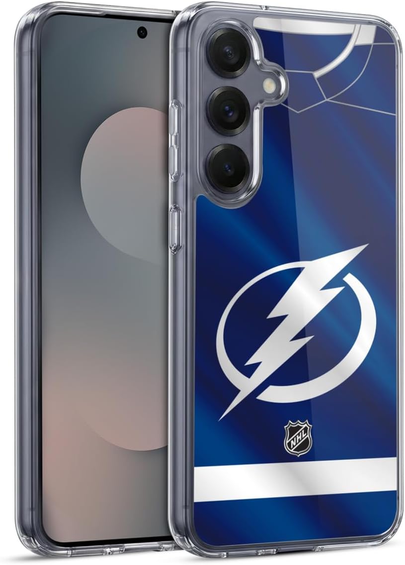 Head Case Designs Officially Licensed NHL Net Pattern Tampa Bay Lightning Gel Case [Military Grade Protection] Compatible with Samsung Galaxy S24 Ultra 5G and Compatible with MagSafe