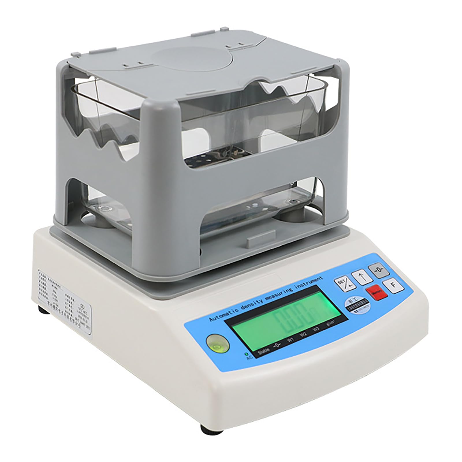 MObyat Densímetro Electrónico De Sólidos, Comprobador Digital De Pureza De Oro con Compensación De Temperatura, Medición Precisa De con Línea De Nivel De Agua, para La Industria Joyera Y Bancos.
