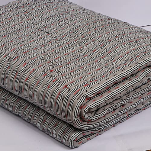 Bloc imprimé couette couverture bohème kantha coton 90x108