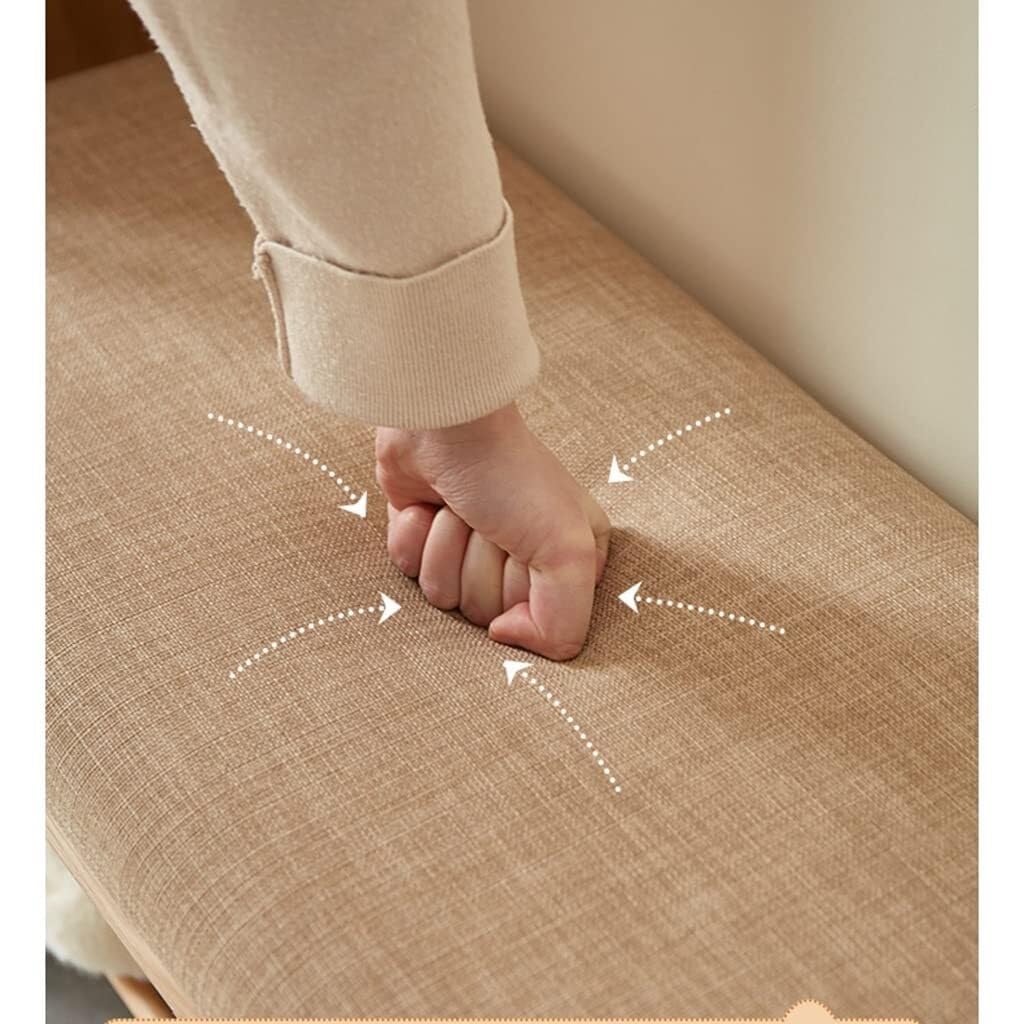 Scarpiera in legno di quercia massello con sedile imbottito - Scarpiera compatta e ripiano portaoggetti - Organizer per impieghi gravosi per ingresso - Finitura naturale (60 cm)