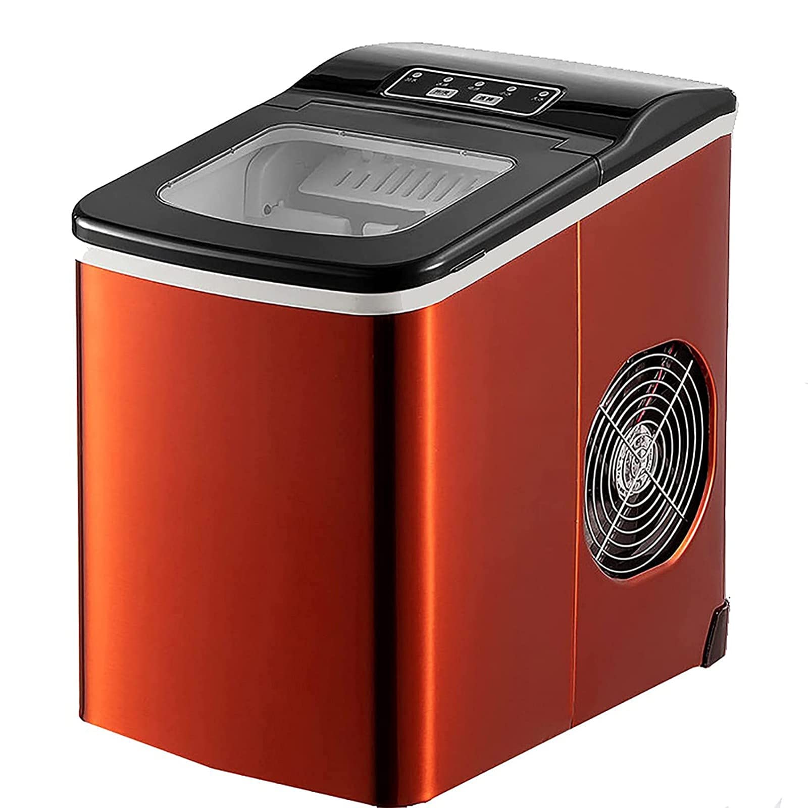 Portable Ice Maker Machine for Countertop, Ice Cubes Ready in 6 Mins Make 26 Lbs Ice in 24 Hrs Ice Cube Maker Machine for Home with Ice Scoop and Basket LED Display Quick
