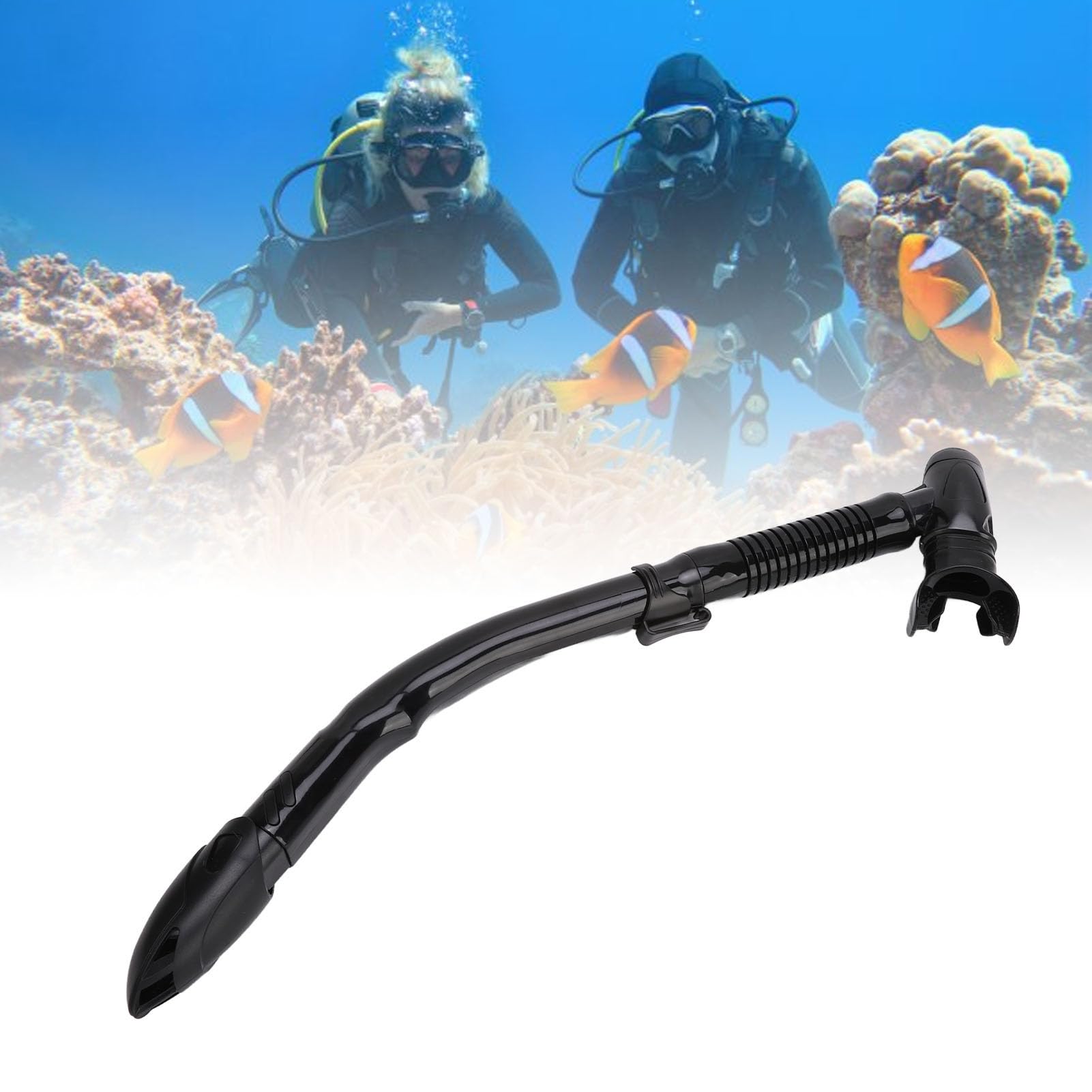 Hidyliu Tubo Semiseco de Silicona para Snorkel de Buceo con Válvula de Exhalación para Snorkel, Natación, Comodidad y Confiabilidad, 1 Tubo de Buceo