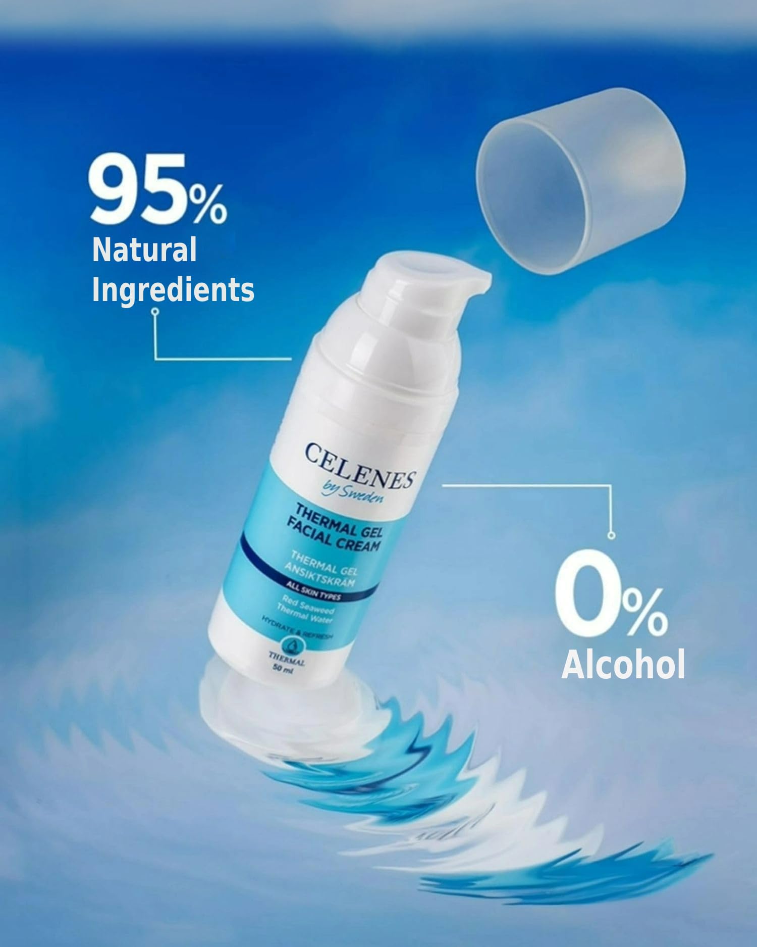Celenes by Sweden Thermal Gel Face Cream 50ml - Image 4