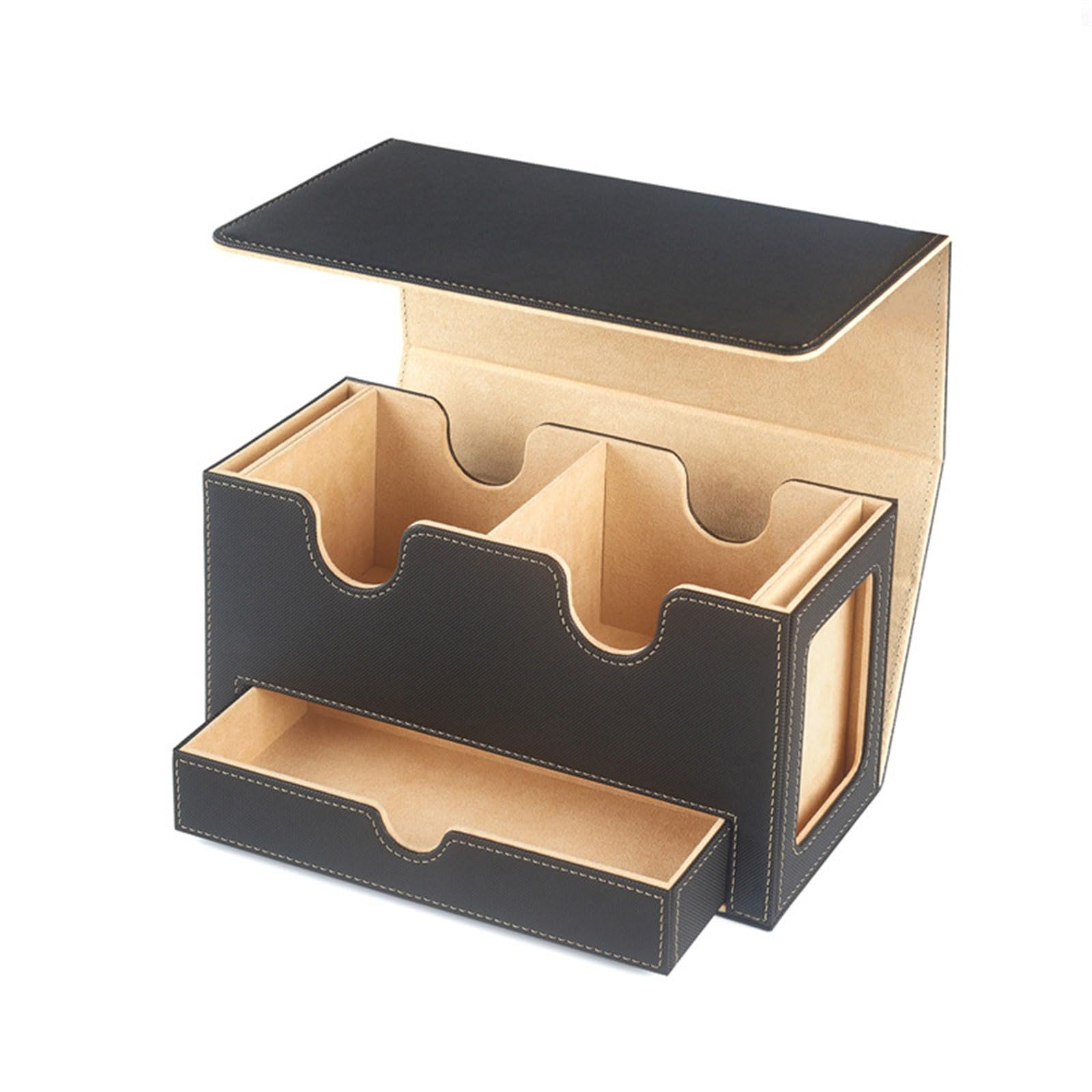 Aufbewahrungsbox für Sammelkartendecks, Black khaki