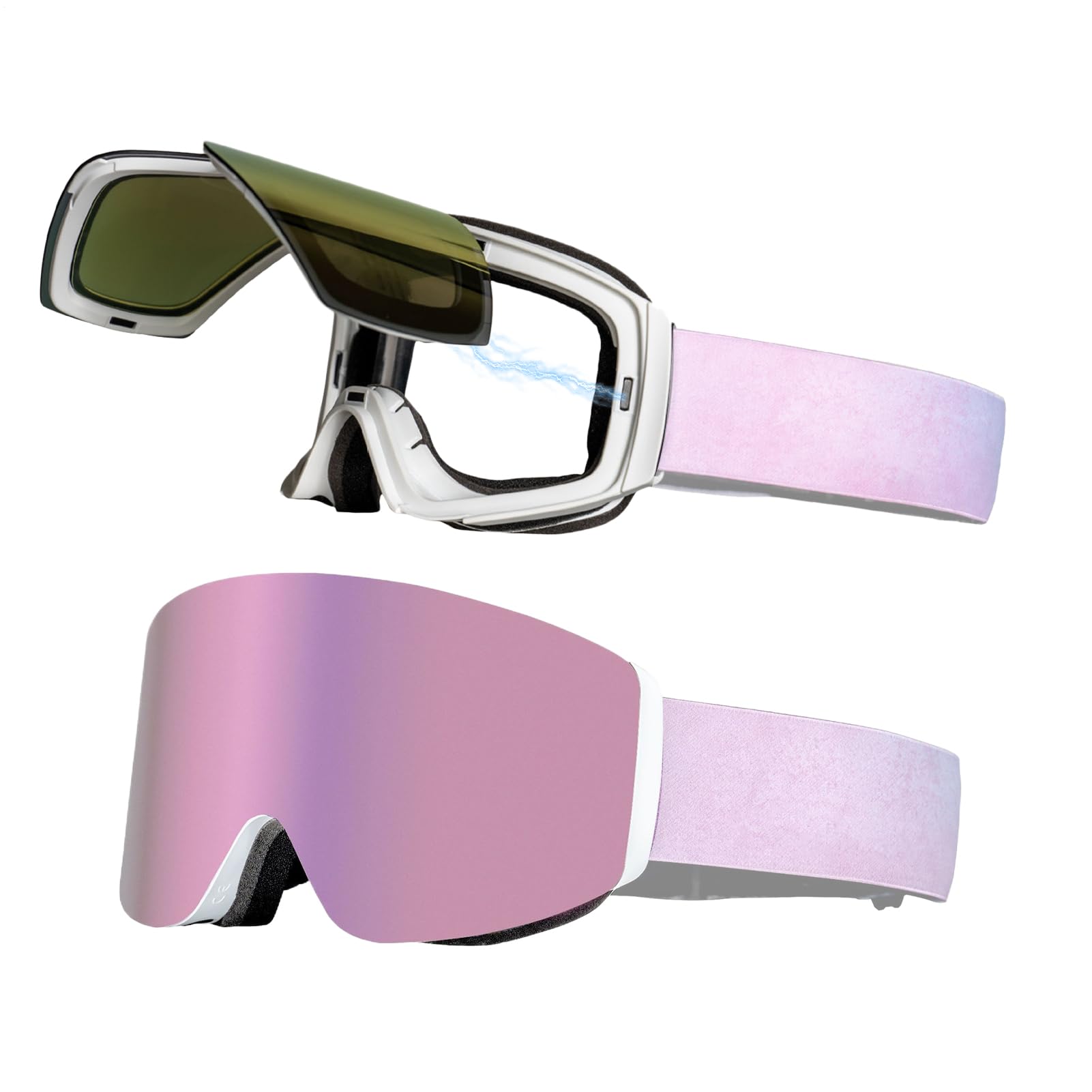 Générique de Snowboard Femme, Snow pour Homme d'hiver magnétiques | neige Anti-éblouissement, accessoires protection motoneige, alpinisme, pêche
