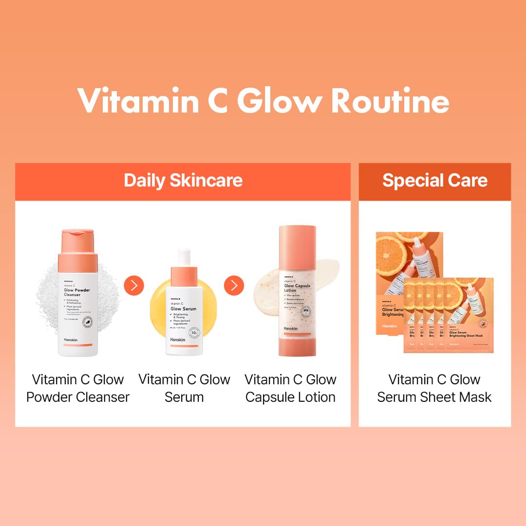 Hanskin Vitamin C Glow Serum – Korean Brightening Facial Serum for Glowing, Radiant, Even-Toned Skin | 10% Ascorbic Acid & Vitamin C + B12 | Lightweight, Skin-Boosting Daily Serum | 1.01 fl oz - Image 9