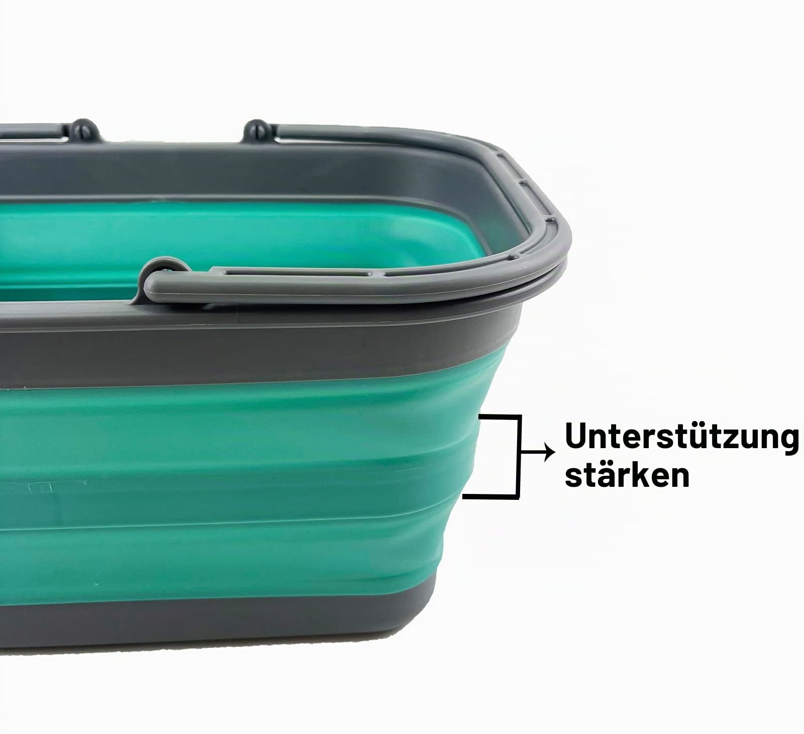 SAMMART SAMMART 12L zusammenklappbare Wanne mit Griff – Tragbarer Outdoor-Picknickkorb/Krater – Faltbare Einkaufstasche – Platzsparender Aufbewahrungsbehälter (Purpurblau + Türkisblau)