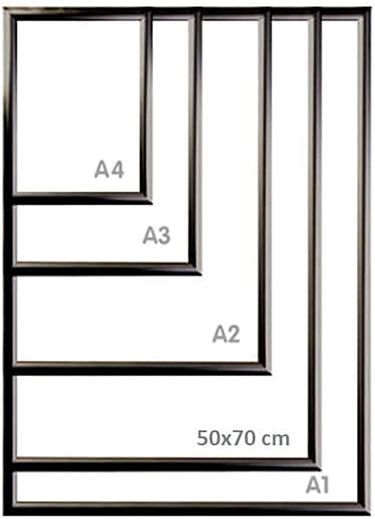 Lot 10 Cadres SNAP A4 d'affichage Photo Pliables clipser clic clac en Aluminium Noir