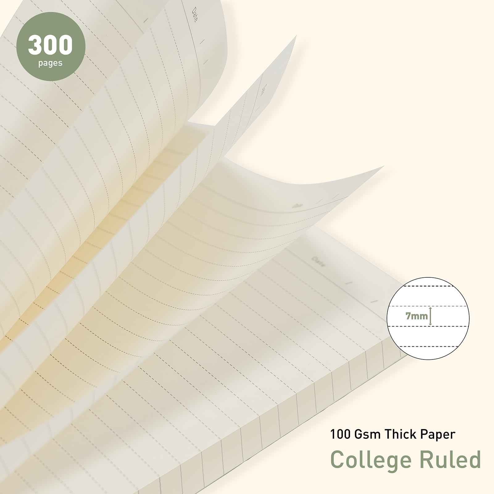 XLOXFU Notebook A5 Journals for Women Men Study Essent, College Ruled Wirebound Spiral Note book, 100 GSM - Image 3