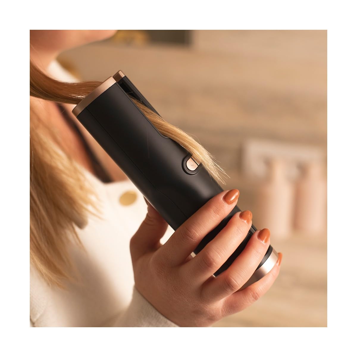 Livoo - Fer à boucler automatique DOS193 - sans fil, 160°C à 200°C, double rotation, chauffe 6 à 14 secondes, arrêt automatique après 8min sans utilisation