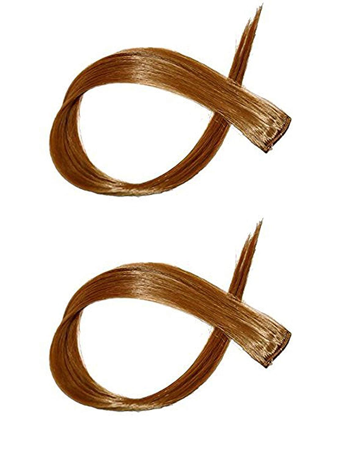 Kabello Women's Hair Streak Coloured Highlighter Extension For Party 2 Pcs Pack Of 1 (Sweet Brown M6)-image-8
