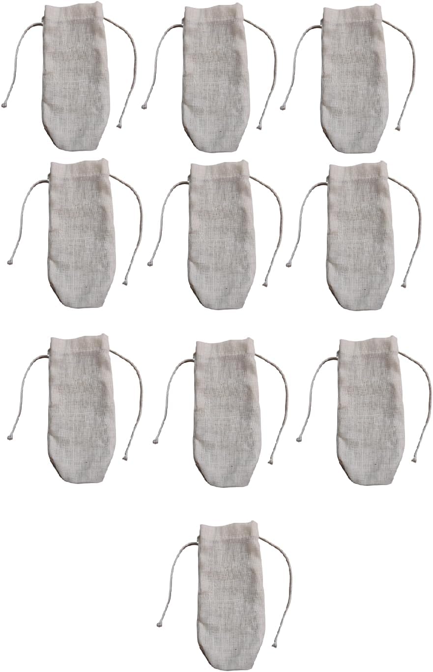 WUD 10 Pieces Unbleached Muslin Cloth Water Filter for Tap, No Plastic, No Colour Fabric Tap Cover for Purifying, Filtering the Water in Home and Kitchen