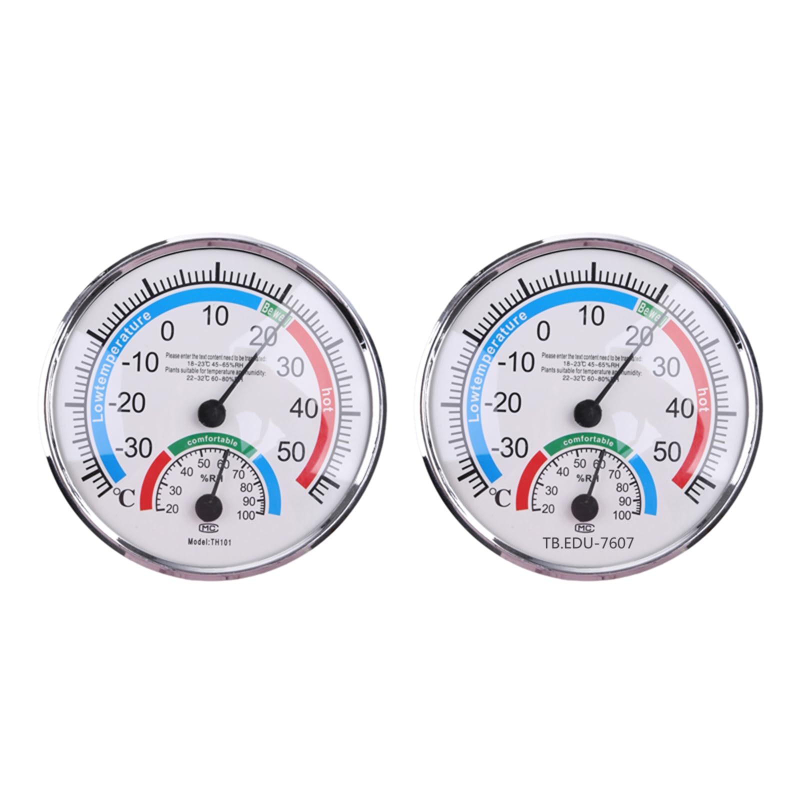 Indoor Hygrometer 2 in 1 Temperature Analog Humidity Monitor Gauge for Home Room Wall Desktop Display Decor