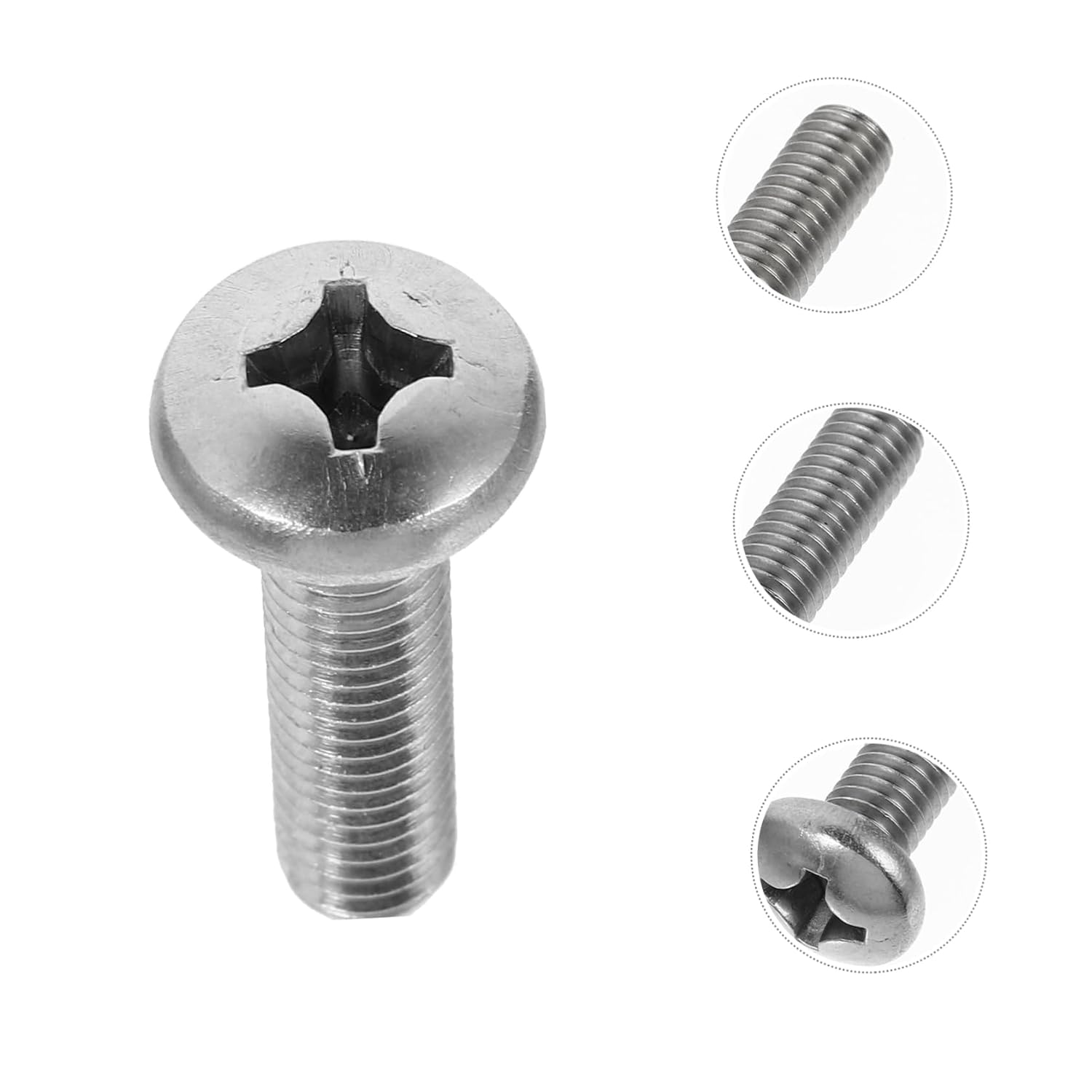 ABOOFAN 20pcs Stainless Steel Screws Socket Head Screws for Tv Mounting Cross Head Fastener