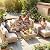 LHBcraft Patio Furniture Set, Large 7 Piece Wicker Outdoor Sectional Furniture Set with Coffee Table, Patio Conversation Sets Sofa, Hand Knitting, All-Weather Cushions for Backyard, Porch, Beige