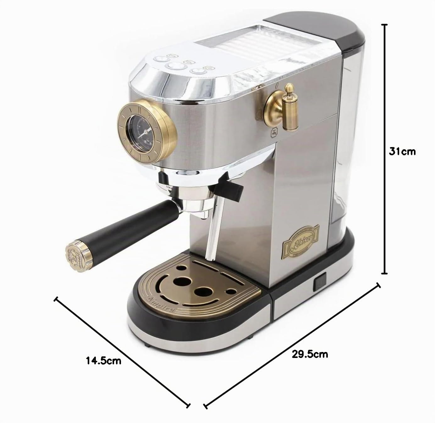 Kaiser KA 2001 R Empire Machine à expresso avec porte-filtre en acier inoxydable 19 bar