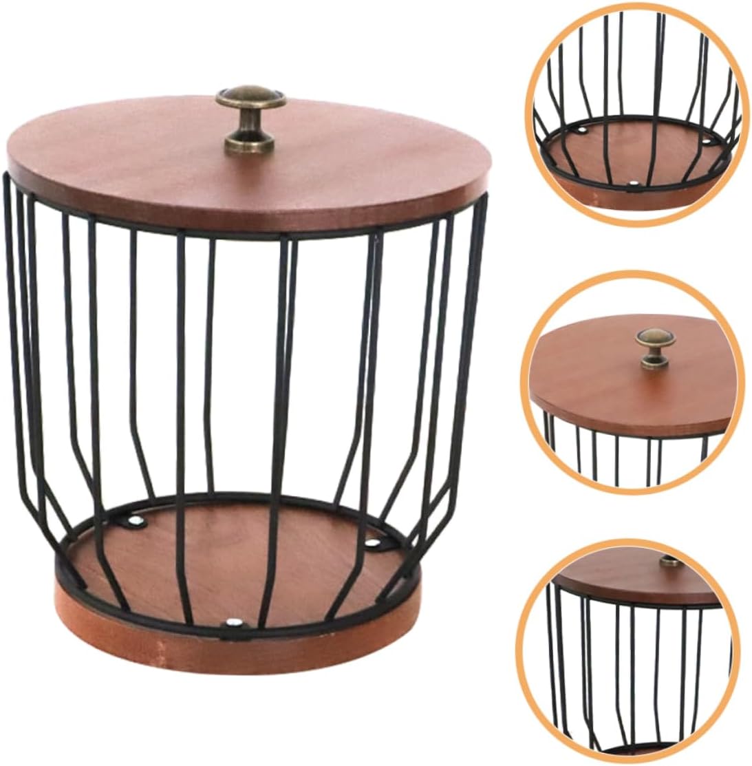 PRETYZOOM Metal Storage Organizer Capsules Storage Basket Iron Holder Coffee Stand