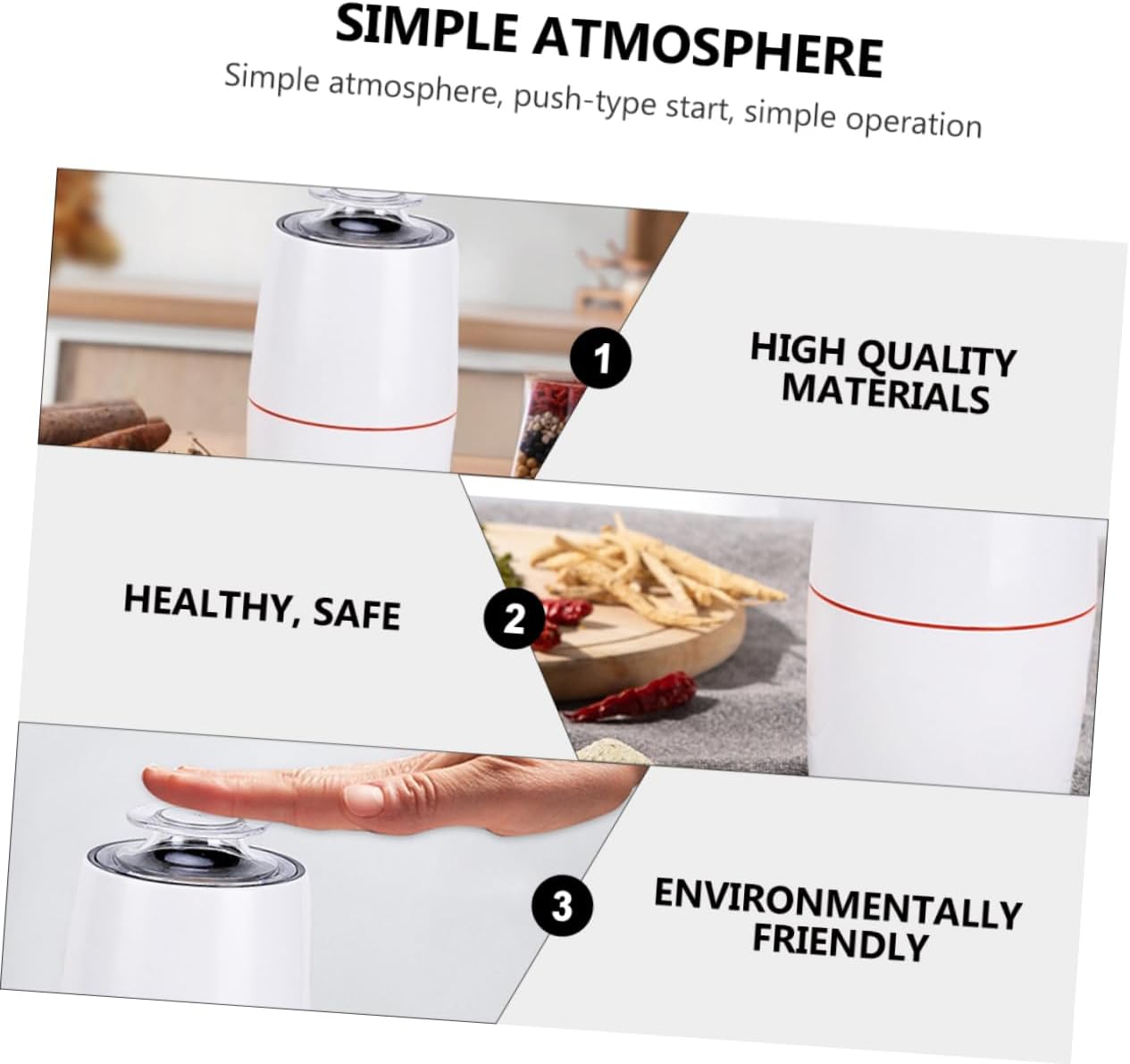 1pc Electric Coffee and Grain Mill Household Grinder for Dry Ingredients Design Skid Base Voltage for Coffee Beans and Grains