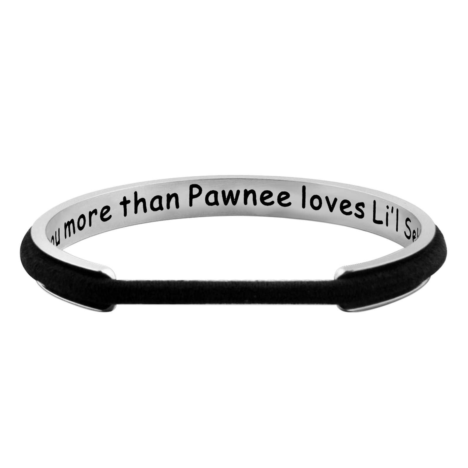Zuo Bao Parks and Rec Inspired Gift I Love You More Than Pawnee Loves Li’l Sebastian Hair Tie Bracelet for Fans