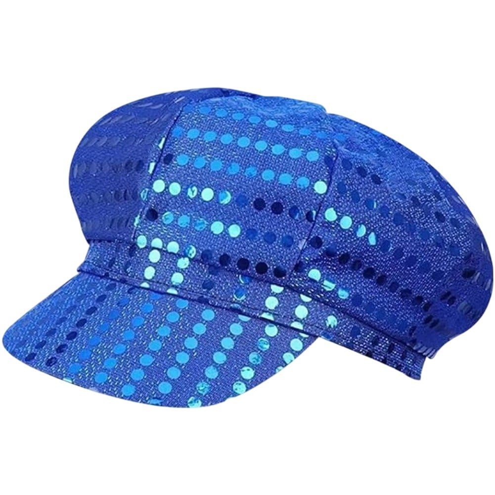 Wudaizhi 70s Sequins Hat Abba Hat for Women, Glitter Party Hats,Abba Fancy Dress Costume Accessories for Cosplay Retro Party Hen Parties Night