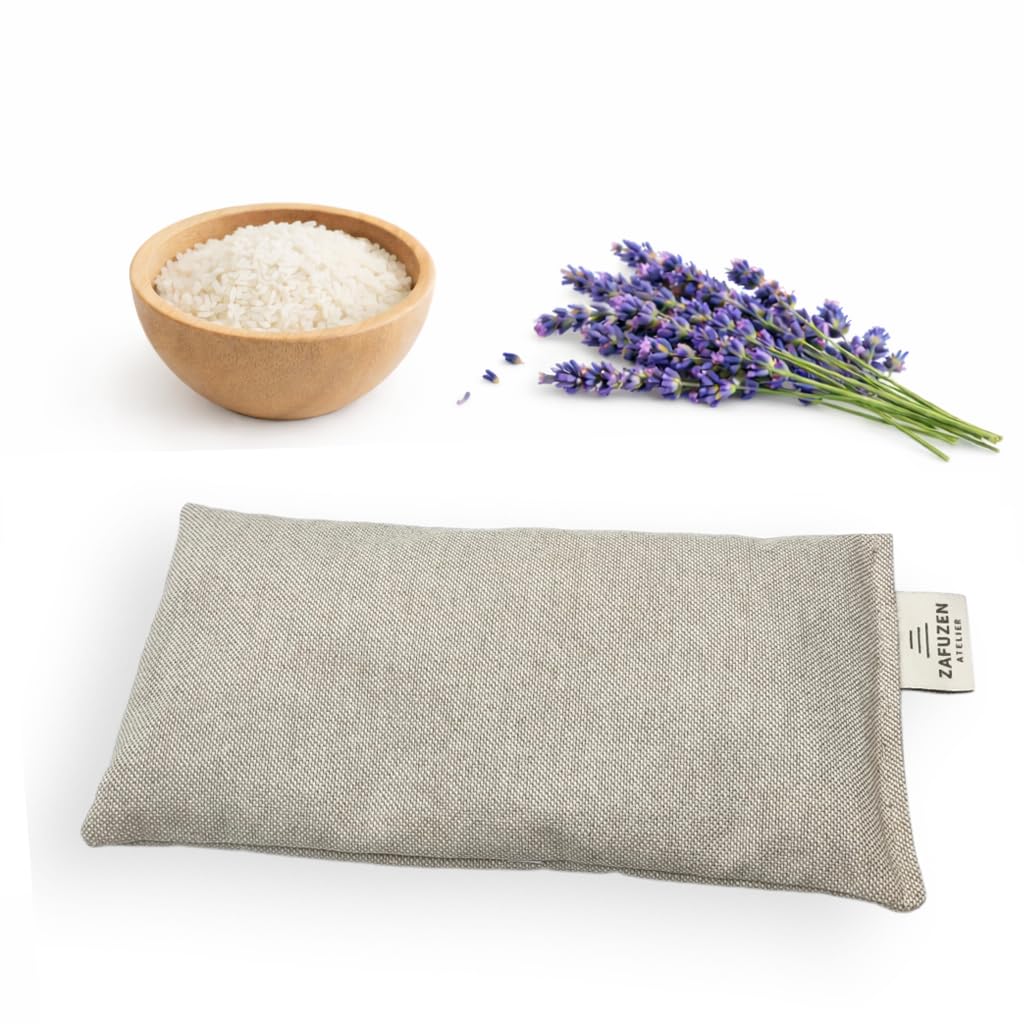 Coussin pour Les Yeux Dune – Coussin oculaire avec Lavande Naturelle et Riz, Coton Naturel, Yoga et méditation, Relaxation et Repos