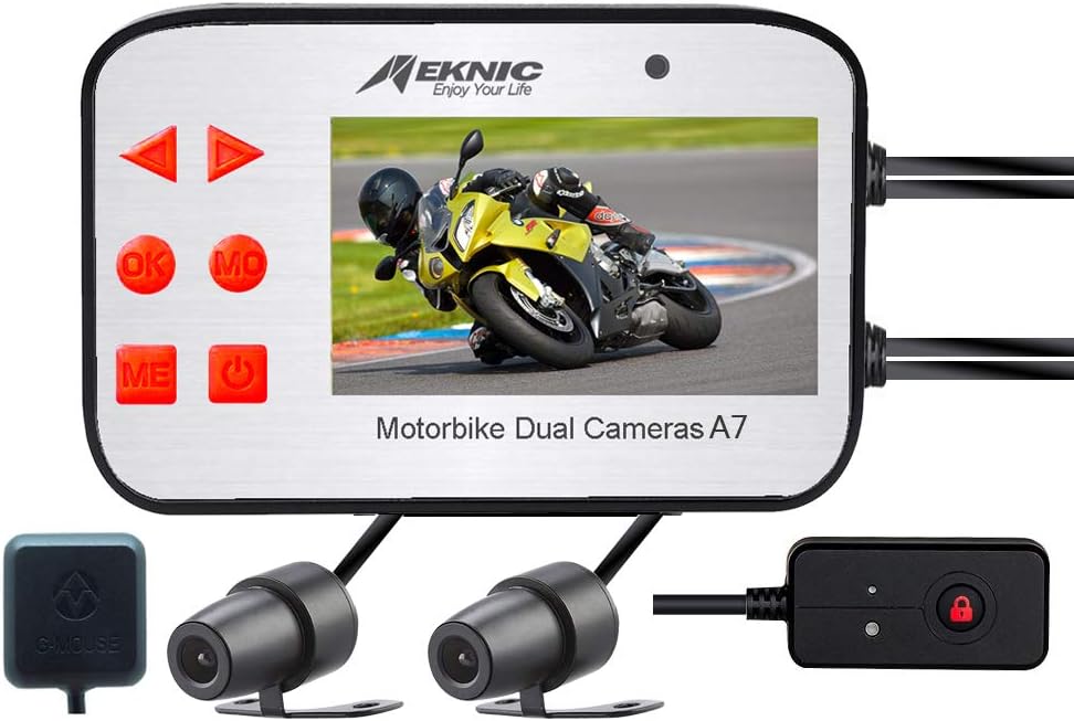 Meknic A7 Motorcycle Dual FHD1080P Dash Camera