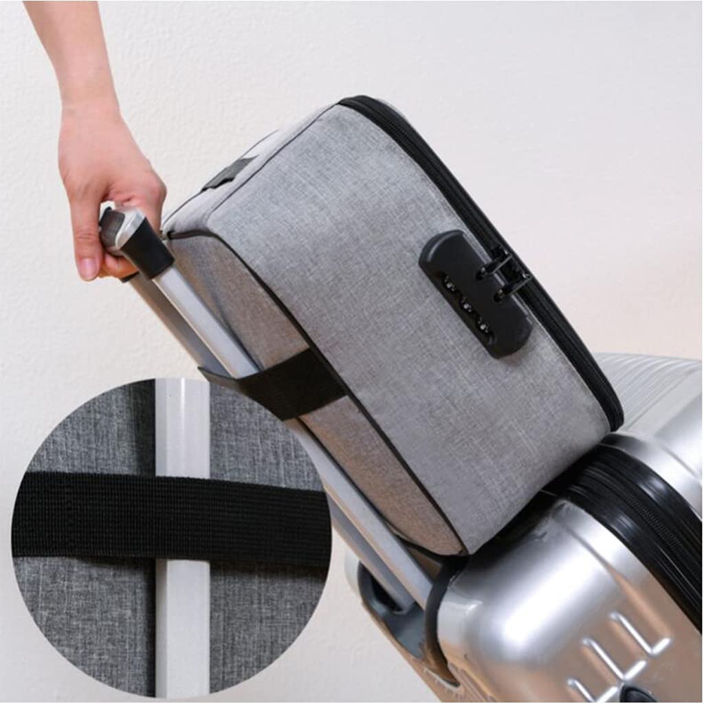 Dokumententasche a4, Aktenhalter, Organizer für wichtige Dokumente, mehrlagiger großer Stauraum und Passwortsperre, Home Office Reisesichere Tasche für wichtige Akten, Reisepass ( Color : Light gray )