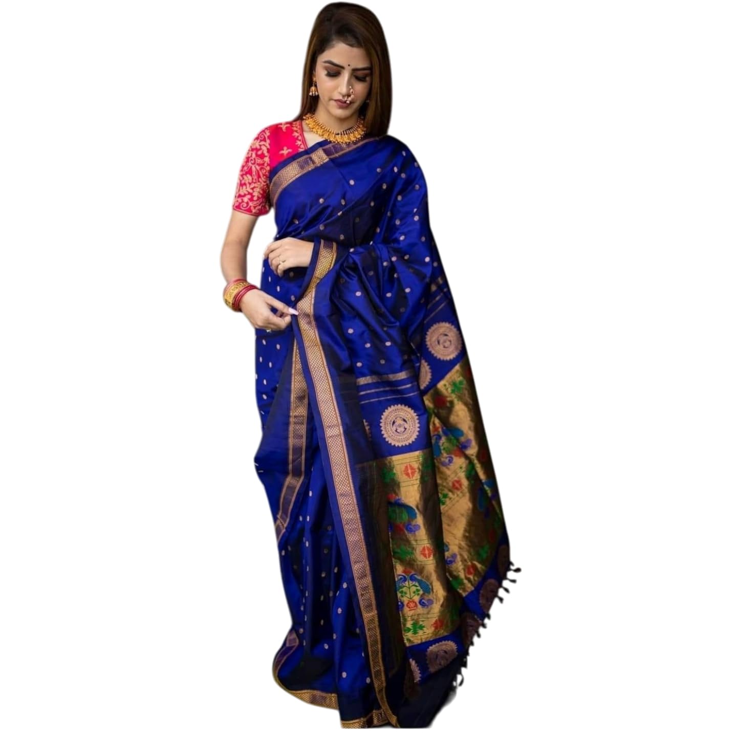 Flosive Blue Banarasi Silk Saree for Women with Zari Work - Review, Price and Buying Guide