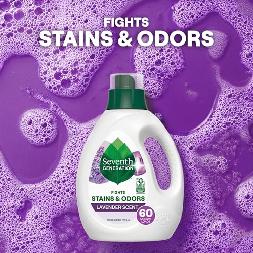 Image of Seventh Generation Concentrated Laundry Detergent, Stain Fighting Formula, Fresh Lavender scent, 40 oz (53 Loads)