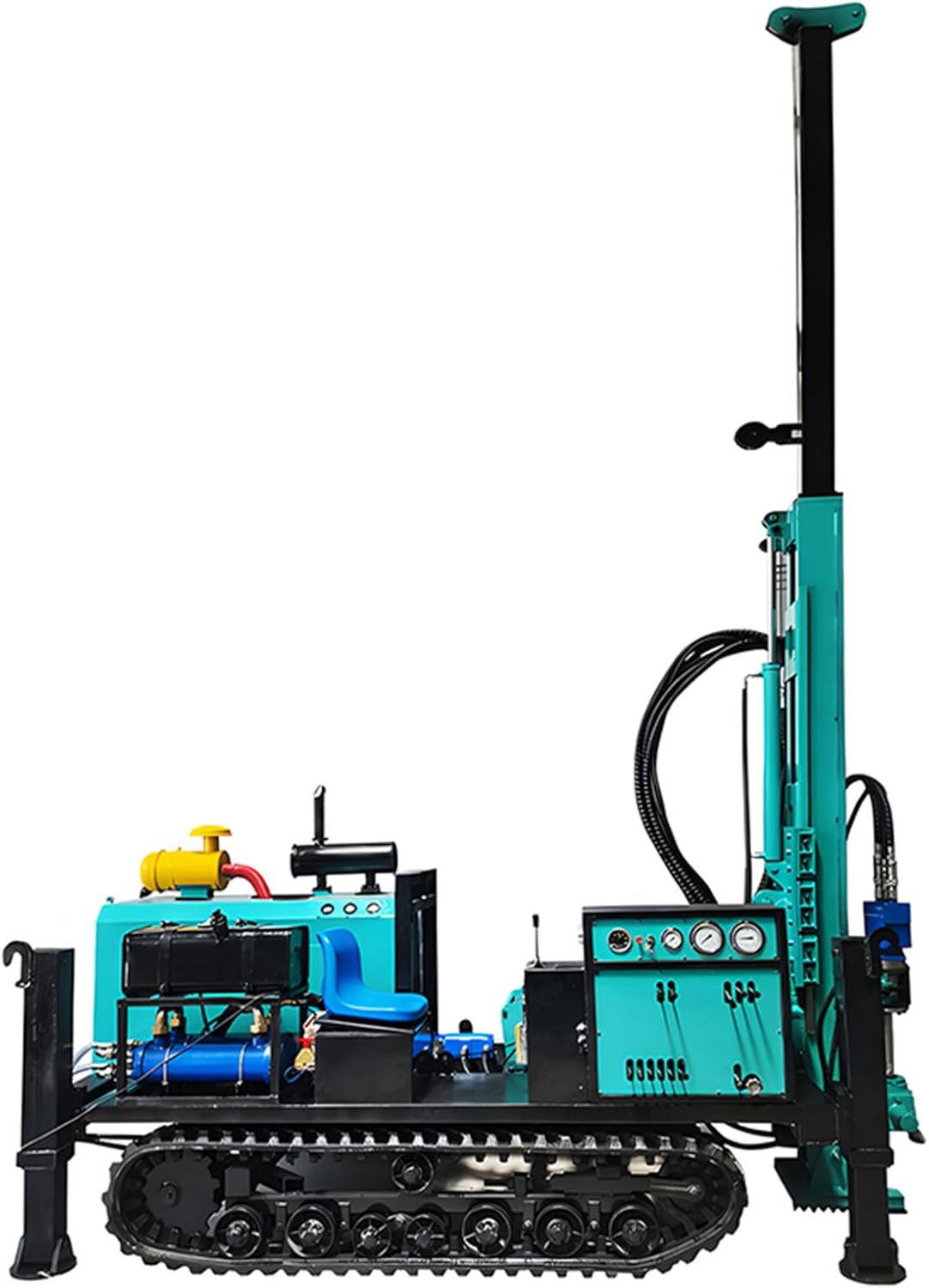 Full Hydraulic Core Drilling Rig Machine for Geological Survey, Mobile Hydraulic Core Water Well Drill Rig with Diamond Coring System for High-Speed Rock Core Drilling Operations