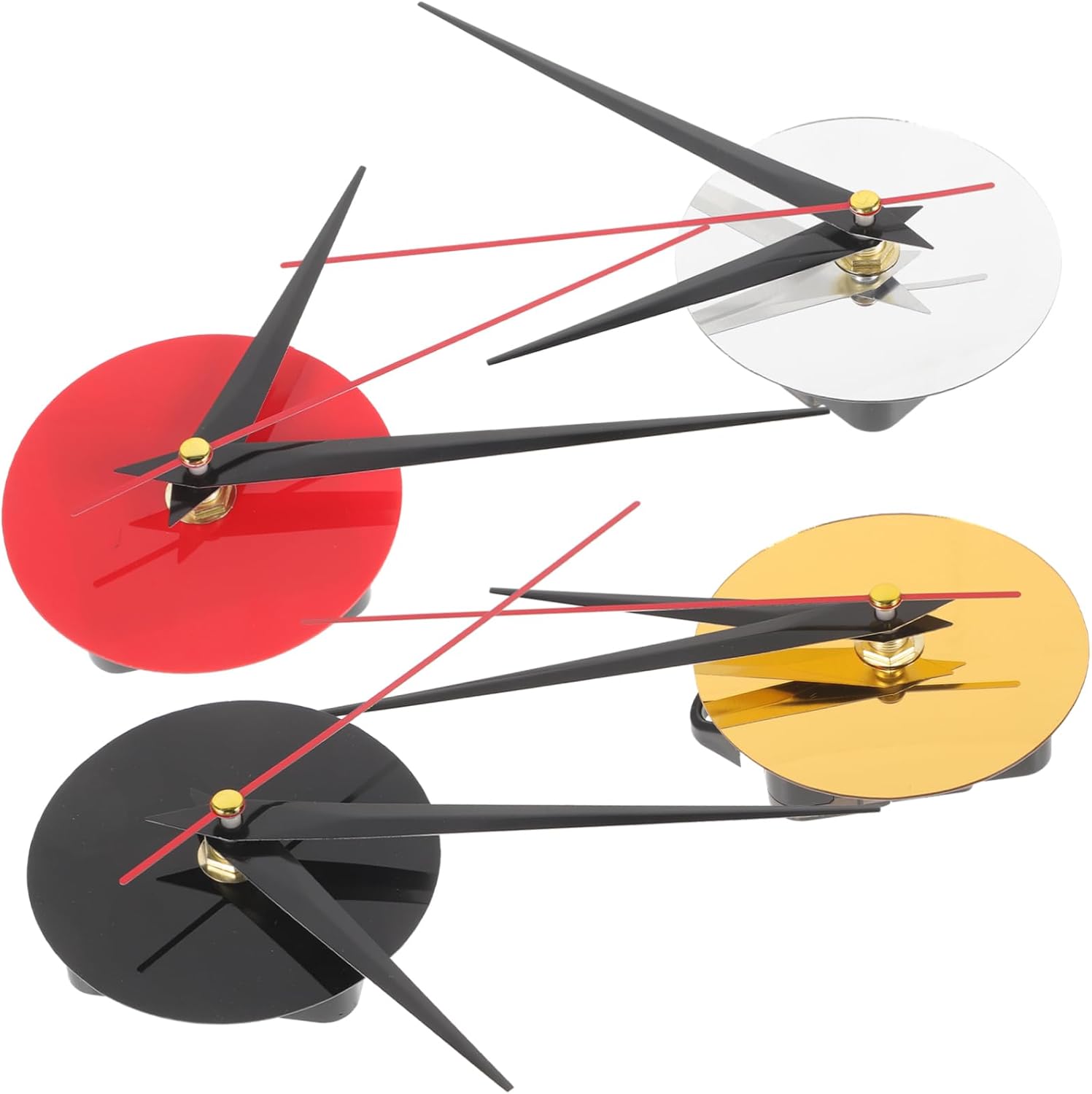 12sets DIY Clock Movement Replacement Kit Acrylic Wall Clock Mechanism Simple Elegant Hands