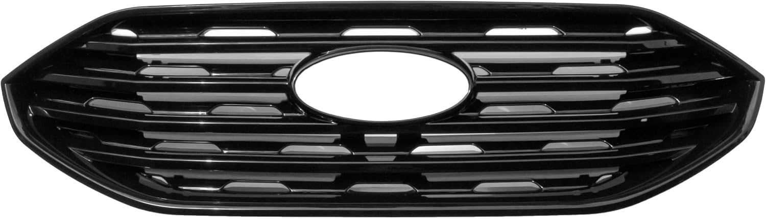 Trim Illusion ABS6498BLK Gloss Black Chrome Delete Grille Overlay Insert | Clip-On with Tape | Fits Ford Edge SE, SEL, Titanium & ST 2019–2022 | 1-Piece
