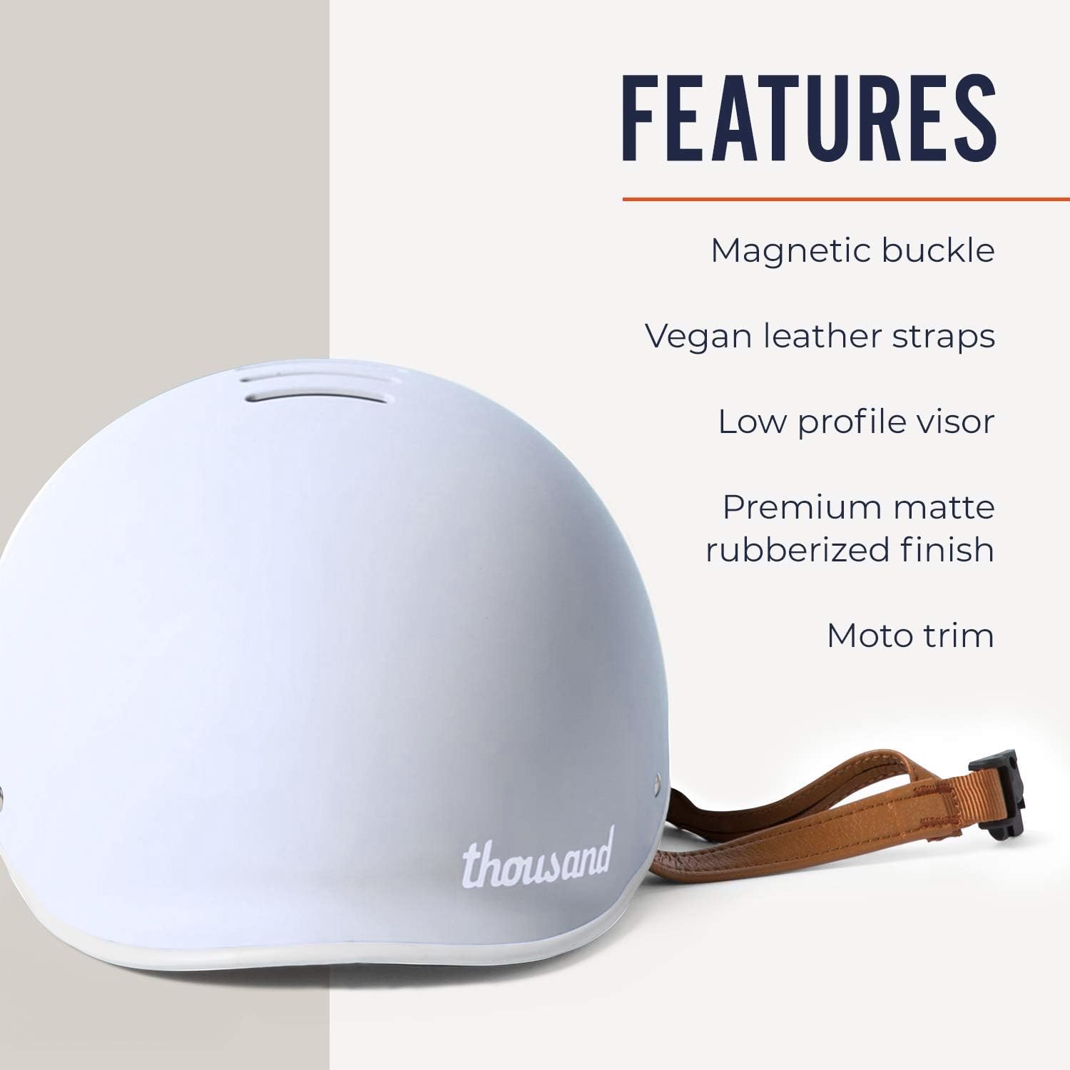 Casco Bicicleta Adulto Thousand Heritage – Casco Unisex ventilado con Sistema antirrobo PopLock – Ideal para Bicicleta Urbana, Skate o Patines para Hombres y Mujeres