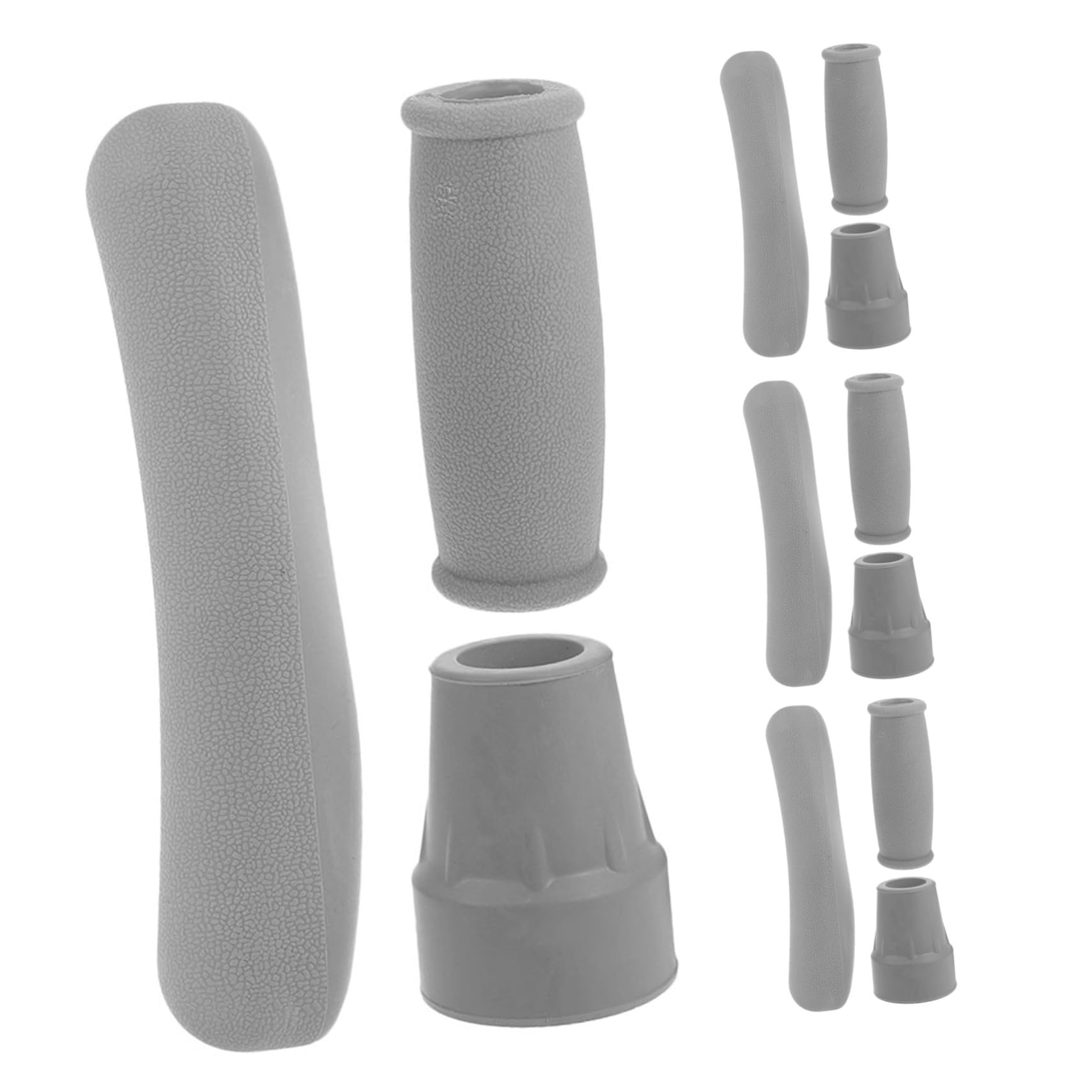 4 Juegos Kit Almohadillas para Muletas con Cojines Ergonómicos para Axilas Cubiertas de Agarre para Bastones y Puntas de Goma Antideslizantes Accesorios Ajustables para Soporte