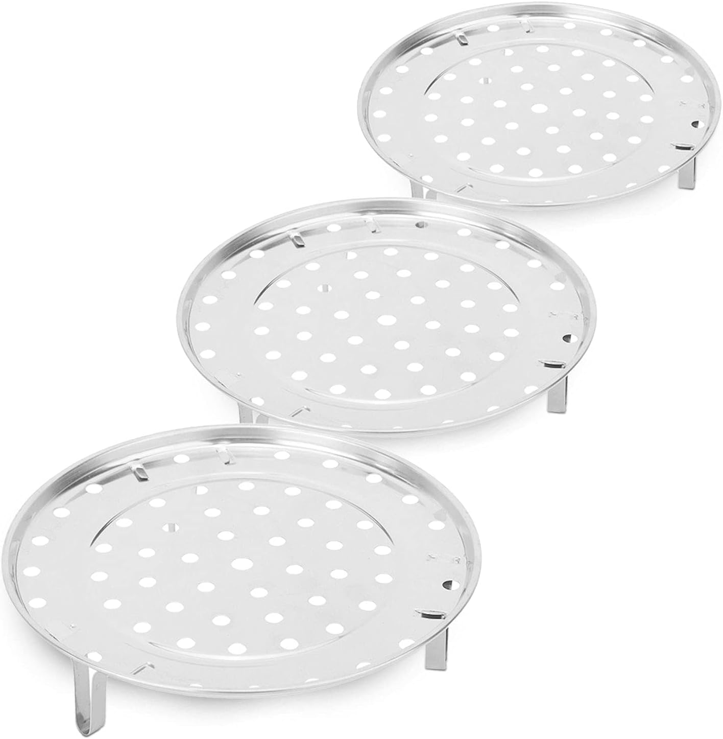 Cooking Rack, 8 Inch Round Stainless Steel Rack for Cooling Steaming Baking Canning Fit Air Fryer Pot Pressure Cooker, Oven & Dishwasher Safe (8 inch)