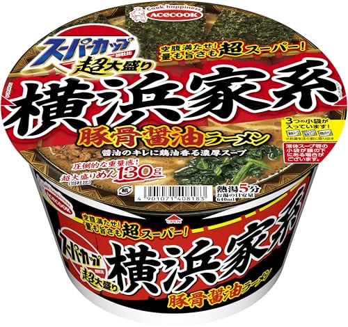 エースコック 超大盛りスーパーカップ 横浜家系豚骨醤油ラーメン 170g ×12個のサムネイル