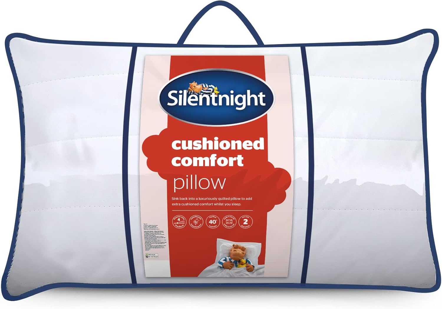 Silentnight Cushioned Comfort Pillow Medium Support Pillow with