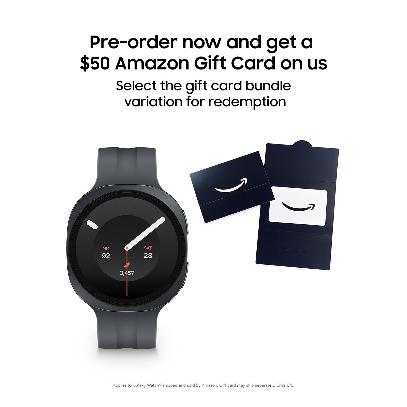 Samsung Galaxy Watch9 + $50 GC, Graphite, 40mm Bluetooth Smartwatch | AI Assistant, Fitness Tracker, Sleep Coaching and Running Coaching with Heart Rate Tracking [US Version, 2 Yr Warranty]