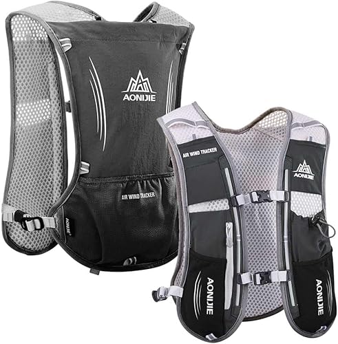 AONIJIE Chaleco de hidratación para correr para mujeres y hombres, apto para vejiga de 1.5 litros de 6.8 pulgadas, mochila de senderismo de