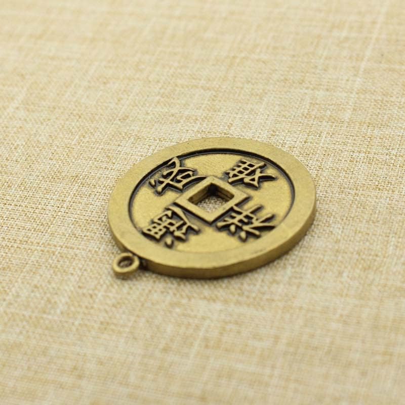 [売店] 1 個黄铜逢赌必胜铜钱吊坠汽车钥匙扣挂件创意ハンドル玩具古玩文玩真鍮すべてのギャンブル必勝銅貨ペンダント車のキーホルダーク